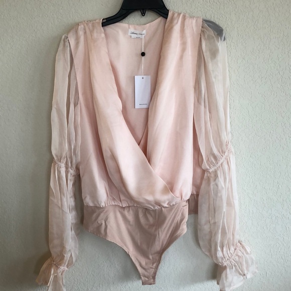 LOVERS AND FRIENDS MIA BODYSUIT in Blush Pink - Picture 4 of 14